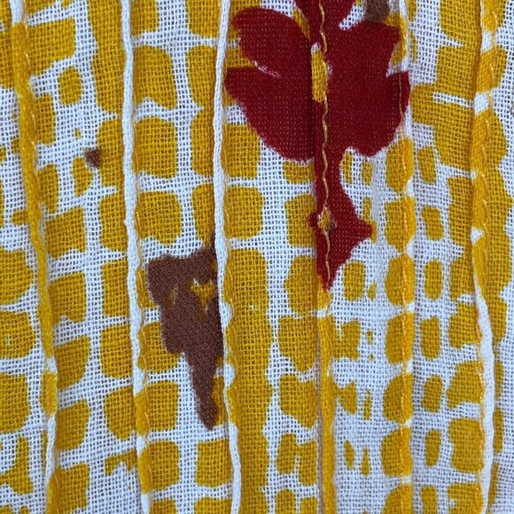 Poupette St Barth Yellow Fanciful Floral Bobo Poncho NWT Tunic/Minidress OS - Picture 9 of 16